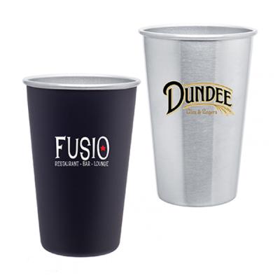 China Sustainable 200ml 230ml 300ml 360ml 480ml Single Wall 304 Recycle Beer Tumbler Stainless Steel Coffee Mug Pint Mug With Straw for sale