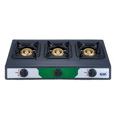 China Sheet Commercial Cold Panel Body 2 Cast Iron Two Honeycomb Burners Tabletop Gas Cooker for sale