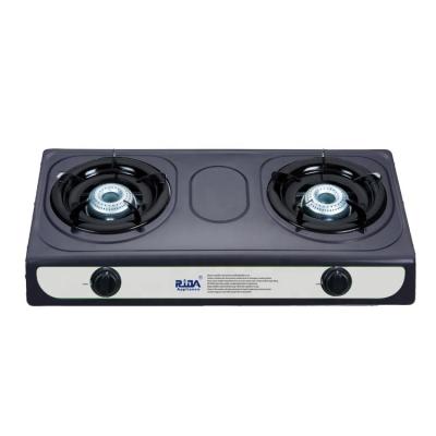 China Cheap hotel price jumia gas cooker iron 2 burner gas stove portable cooktops for sale