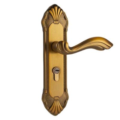 China European Wooden Bedroom Door Lock Household Handle Household Door Handle Indoor Wooden Lock for sale