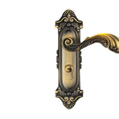 China European Style Door Lock Handle High Quality European Door Lock Set For Hotel Room Door Wooden Household for sale