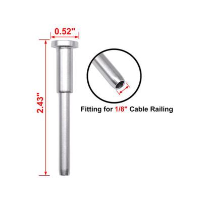 China Rustproof Deck Railing Receiver Marine Stainless Steel Cable Railing Invisible Fixture For Cable Railing for sale