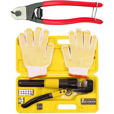 China Durable Cable Crimper Hand Tool Hydraulic Cable Supports Stop Crimp Pliers Hydraulic Crimper For Stainless Steel Cable Railing Kit for sale