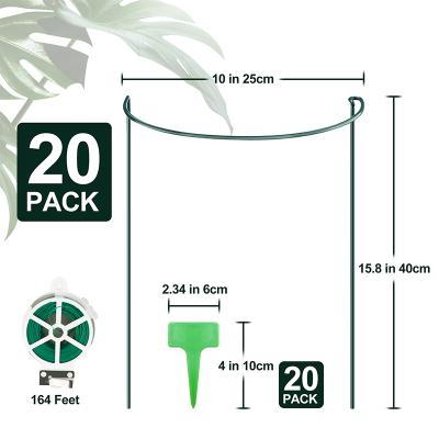 China Support Plants To Grow Straight And To Prevent Vines From Spreading Plastic Coated Steel Stake Ring Plant Stakes Garden Plant Support Plant Support Garden Stake for sale