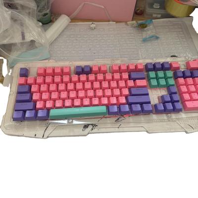 China Custom computer keyboard pbt low profile keytop double shot resin ice crystal ice crystal keycap xda 2 colors blank keychron 3d dye printing underwater for sale