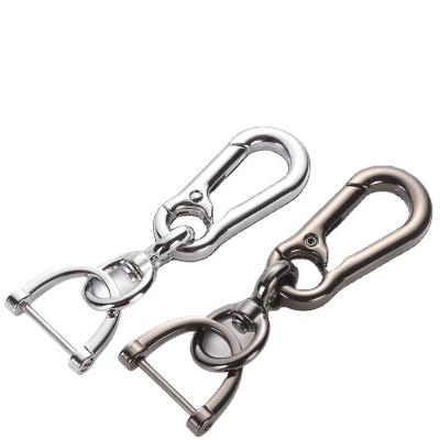 China Durable factory in metal running buckle Cowhide key chains of accessories 3 in three main single metal clasp car parts of men and women for sale