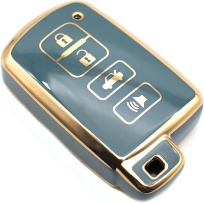 China Soft tpu Key FOB Cover Compatible with Toyota Camry Smart Remote Keyless Car Protection Key Shell 4 Buttons TPU Case for sale