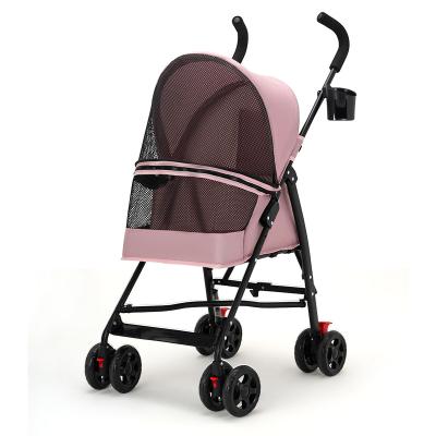 China Small animal traders S01 China direct sales of high quality four-wheel folding station cart pet strollers for sale