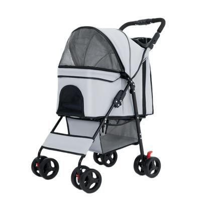 China YZ01-C Breathable Hot Sale High Quality Folding Luxury Pet Dog Strollers 4 Wheel Strollers for sale