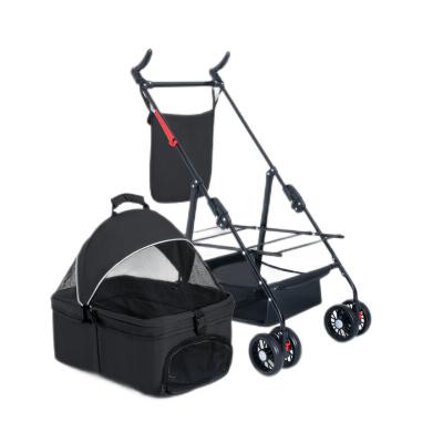 China W01S New Breathable Pet Trolley Folding Small Cat Jogging Strollers Small Puppy Strollers for sale