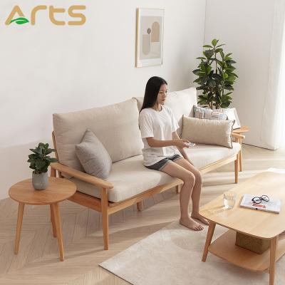 China Chinese Style Adjustable High End (Height) Beech Wood Frame Fabric Upholstery Solid Living Room Sofa for sale