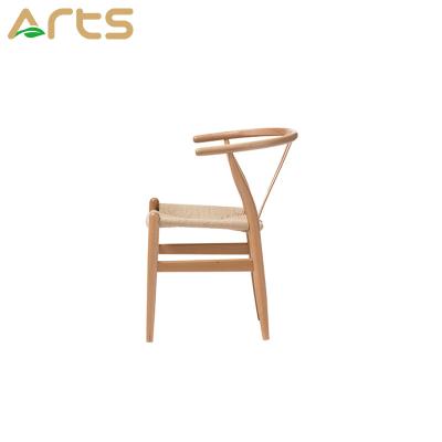 China Nordic Wooden Dining Chairs (Height) New Modern Design Adjustable Framed Hemp Rope Chair Indoor Chair for sale