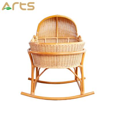 China Eco Friendly Natural Eco Friendly Rattan Baby Crib For Sale for sale