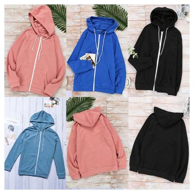 China China Manufacturer Breathable Womens Hoodie Jacket With Zipper Sweatshirts With Zipper for sale