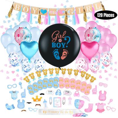 China New Product Eco-friendly Materials New Product Party Decoration Baby Shower Boy Or Girl Kind Reveal Party Consumables Lot for sale