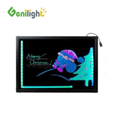 China Acrylic LED Black Frame Writing Board 40/60 Rectangle with and CE RoHS LVD Certificate for sale