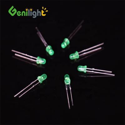 China 3mm LED Light Bulb Emitting Diode Green for Stable and Consistent Performance for sale