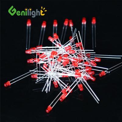 Chine 3Mm F3 Diode LED rouge DC3V 20MA Lampes à ampoules Composants Courant max Aucun à vendre