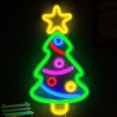 China Xmas LED sinalização luzes luzes de janela Festival luz para decoração do lar Bar Árvore de Natal sinalização de neon à venda