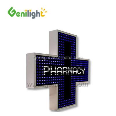 China OUTDOOR RF/WIFI/Remote Control LED Pharmacy Cross Display Easy Installation and Operation for sale