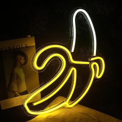 China Customized Banana LED Neon Sign Wall Decor for Night Light Life Span 50000 Hours for sale