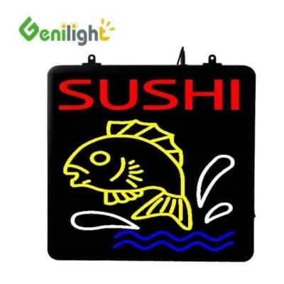 China 53*45cm Custom LED Neon Open for Fishing Tackle Shop ABS Outframe and Animation Display Function for sale