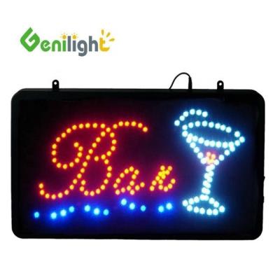 China Full Colorful Moving Message LED Advertising BAR Open Sign with Customizable Message for sale