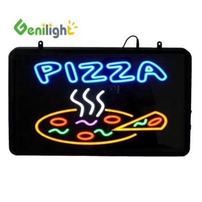 China Contrast Ratio Flashing Indoor Light Pizza Shop Led Neon Open Sign Panel Size 56*33 for sale