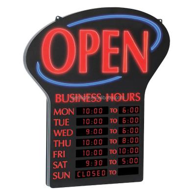 China Customized Shape Open/Closed LED Sign With Hours Consumption for Indoor Applications for sale