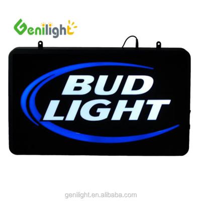 China Rectangle Custom Logo Light Beer Hanging LED Neon Light Signs with 12V Input Voltage for sale