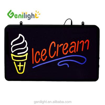 China Customized High Visibility LED Ice Cream Sign with Lamp Light Source for sale