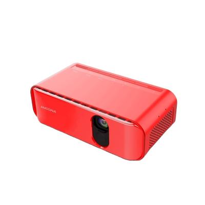 China Pico Wholesale Fashion 200 Lumens Red Led Projector for Android 7.1 with DPP3430+PAD3000 LED Driver Chip and 300:1 Contrast Ratio for sale