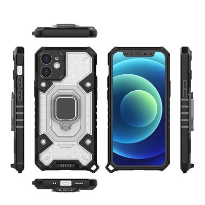 China Wholesale Anti-fall tpu Hybrid PC Ring Armor Designer Shockproof Protective Phone Cover Case for iphones 12 mini for sale