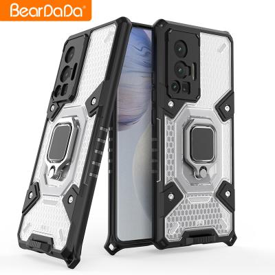 China Anti-Drop Case Rugged Hard PC TPU Soft Magnetic Shockproof Car Ring Phone Case For VIVO X70 Pro Back Cover Case for sale