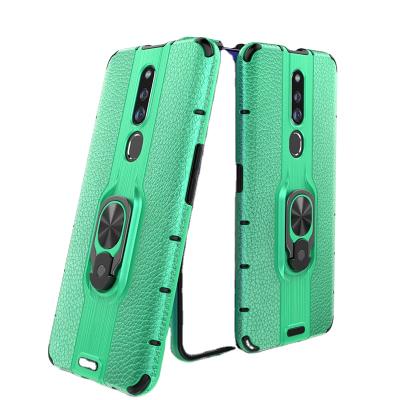 China Anti-drop Metal Ring Holder Ultra Thin Hard Tpu PC Phone Case Cell Phone Covers and Cases for Oneplus 7 pro back case for sale