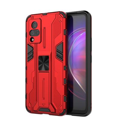 China Anti-drop Armor Shockproof Bumper Phone Case For VIVO V21 Camera Protection PC+TPU Hybrid Case Cover for sale