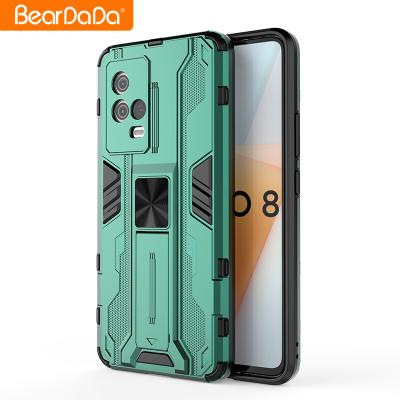 China Eco-friendly Anti-fall shockproof kickstand mobile phone case covers for VIVO IQOO8 cover for sale