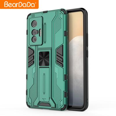 China Anti-fall brand design design magnet kickstand dust metal original bumper 360 protective phone case cover for VIVO X70 for sale