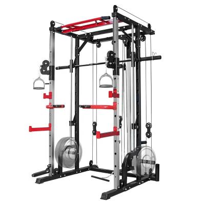 China Universal Power Cage 2200LBS Power Rack with LAT Pull Down Hooks Dip Bars and 360 Landmine for Home Gym Weight Lifting Squat Rack for sale