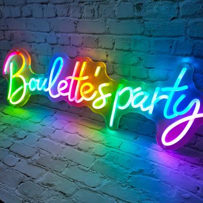 China Customization neon sign fashion advertising gradient color led neon light creative design night use neon light effect neon sign for sale