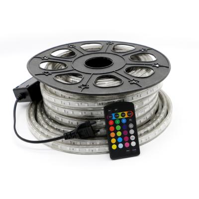 China 220V High Voltage Strip Light RGB SMD 5050 Remote Control Waterproof LANDSCAPE LED Strip RGBW Led Backlight Strip for sale