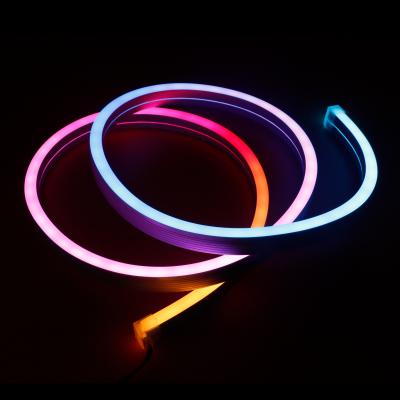 China European IP67 Flex Strip Light 110V 220V 24V 12V Color Changing RGB LED Neon Rope Light for sale