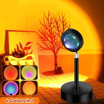 China Dropshipping Price Modern High Quality Cheap Sunset Projector Lamp LED Sun Projection Light Halo Lamp for sale