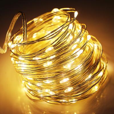 China USB Connect Copper Wire String Lights 5M 10m Waterproof Remote Control USB Connect Battery Operated Fairy Lights 8 Mode Timer Copper Wire LED String Light for sale