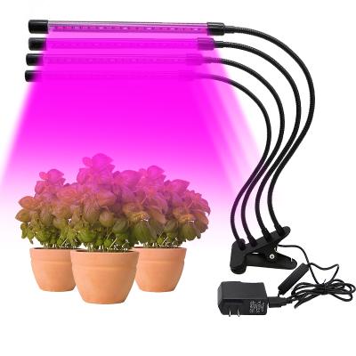 China FLOWER DC5V 36W USB 4 Lamps Full Spectrum Desktop Clip Led To Grow Light Strip For Flower for sale