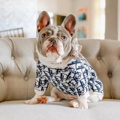 China Stocked Designer Knitted Pet Jumper Sweater Luxury Dog High End Pet Sweaters Custom Designers 2021 Knit Dog Sweaters for sale