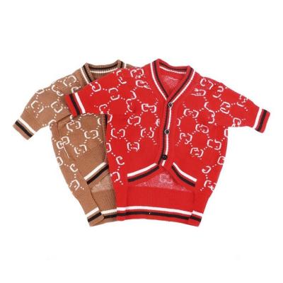 China Custom Comfortable Temperament Wholesale Fashion Designer Dog Clothes Sweater Stocked Luxury Pet Clothes Pet Clothing for sale