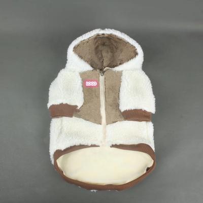 China Winter Thick Clothing Designer Pet Fur Coat Jacket Cotton Teddy Schnauzer Stocked Foreign Trade Border Dog for sale