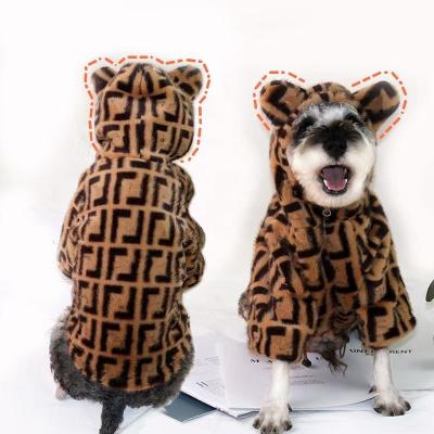 China Luxury Pet Style Print Design F Clothing Pet Dog Clothes Stocked Small Pet Dog Clothes Luxury Short Hair Warm Material for sale