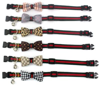 China Luxury Popular Hot Sale Design Brand Fashion Cat Collar Personalized Cute Bowknot For Small Dogs for sale